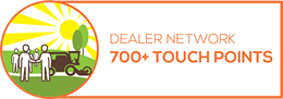 Dealer network 700+ touch points